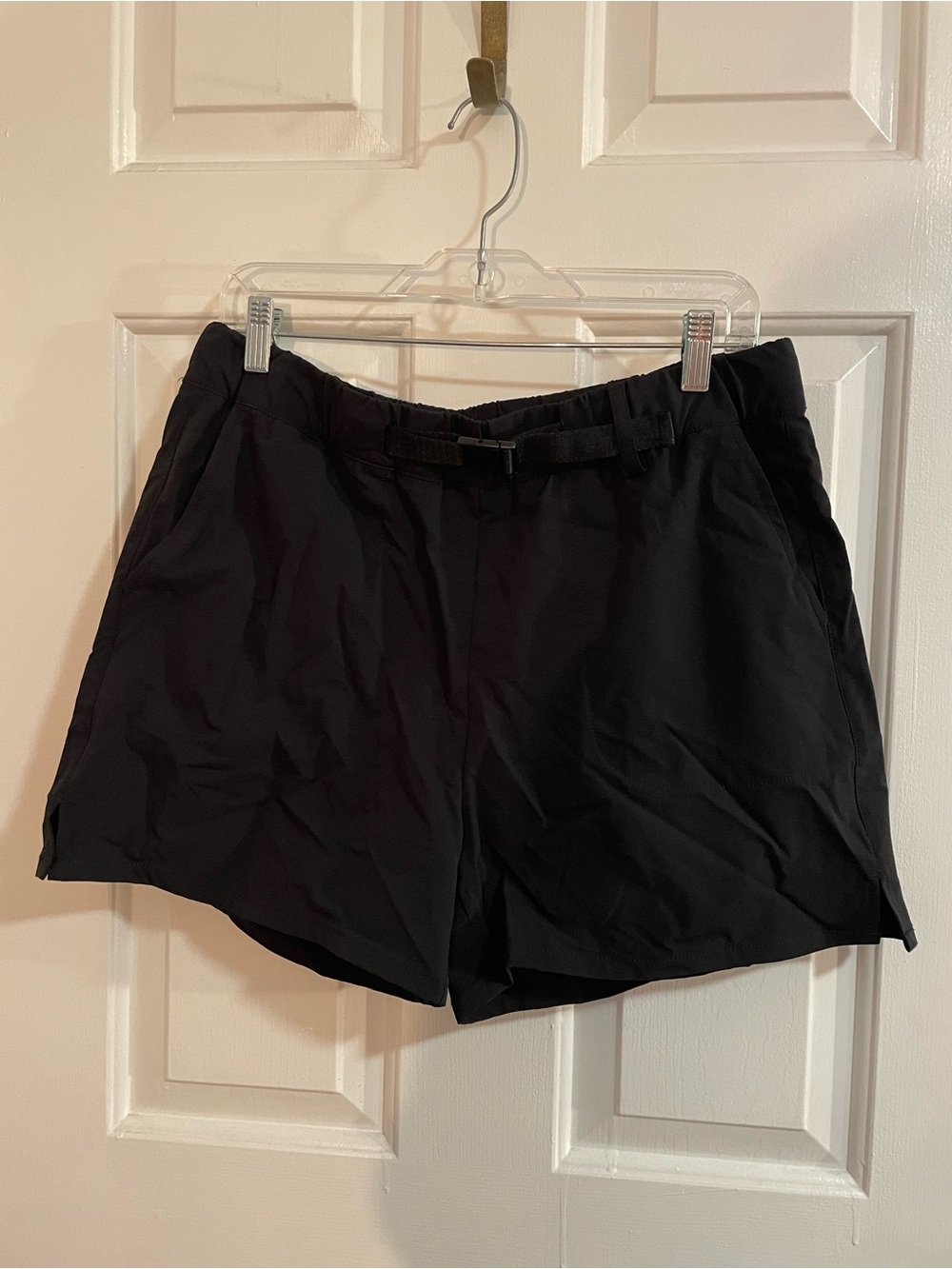 Simons Black Athletic Shorts with Belt